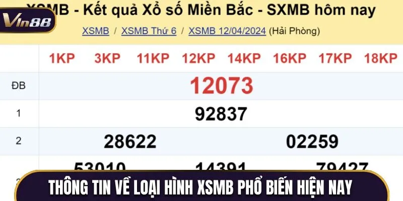 Thông tin về loại hình XSMB phổ biến hiện nay